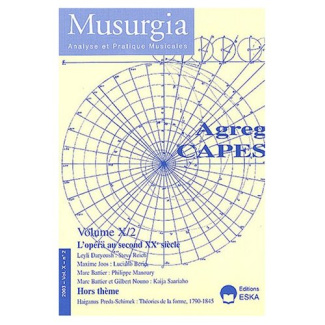 Musurgia Volume 10 N° 2/2003 : L'opéra au second XXe siècle