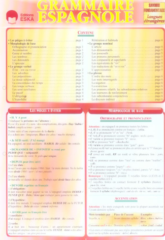 Grammaire espagnole