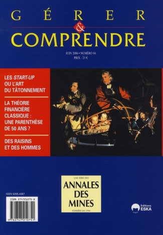 Gérer et comprendre N° 84, Juin 2006