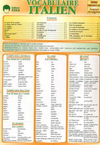 Vocabulaire Italien