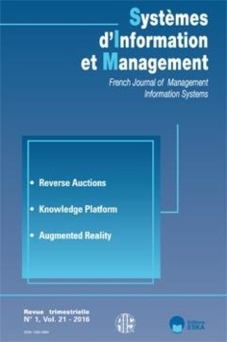 Systèmes d'Information et Management Volume 21 N° 1/2016 : Reverse auctions
