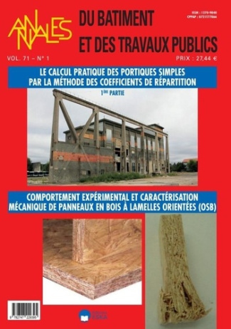 Annales du bâtiment et des travaux publics Volume 71 N° 1/2019 : Le calcul pratique des portiques si