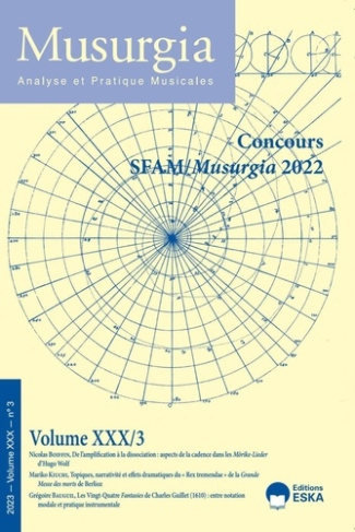 Musurgia Volume XXX 3-2023. Concours SFAM-Musurgia 2022