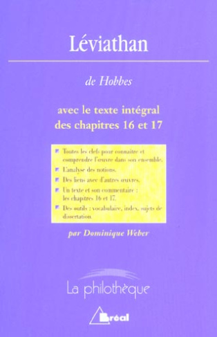 Léviathan de Hobbes avec le texte intégral des chapitres 16 et 17