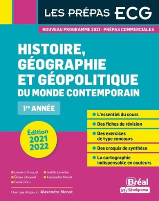 Histoire, géographie et géopolitique du monde contemporain 1re année. Edition 2021-2022