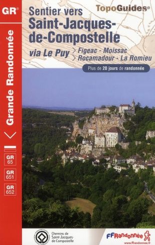 Sentier vers Saint-Jacques-de-Compostelle. Figeac, Moissac, Rocamadour, La Romieu. Plus de 20 jours