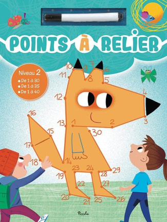 Point à relier. Niveau 2 : de 1 à 30, de 1 à 35, de 1 à 40. Avec un feutre