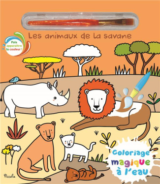 Les animaux de la savane. Avec un pinceau