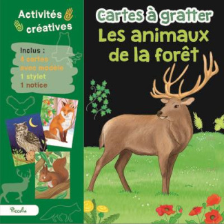 Les animaux de la forêt. Inclus : 4 cartes avec modèle, 1 stylet, 1 notice