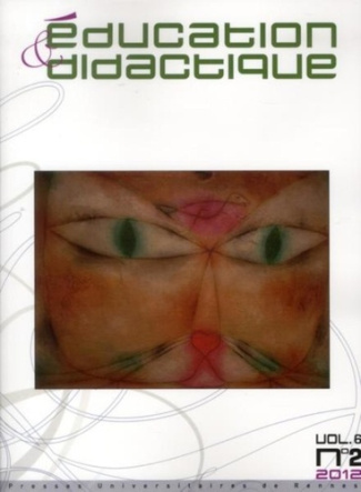 Education & didactique Volume 6 N°2 Novembre 2012 : Education et didactique 6 2