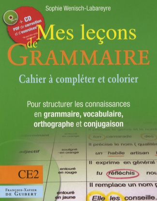 Mes leçons de grammaire CE2. Manuel à compléter et à colorier pour structurer les connaisances en gr