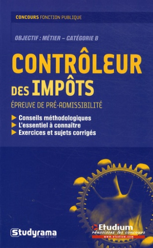 Contrôleur des impôts. Epreuve de pré-admissibilité catégorie B