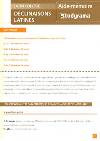 Déclinaisons latines
