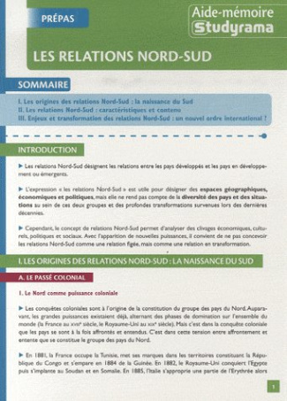 Les relations Nord-Sud