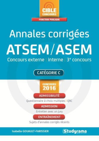 Annales corrigées ATSEM/ASEM. Edition revue et augmentée