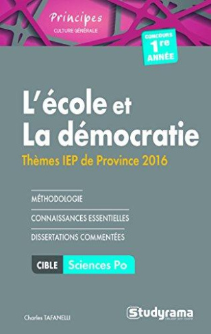 L'école et La démocratie. Thèmes IEP 2016 (1re année)