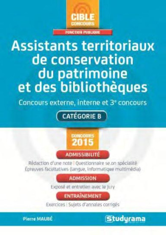 Assistant territorial de conservation du patrimoine et des bibliothèques. Edition 2016