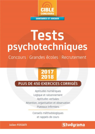 Tests psychotechniques. Edition 2017-2018