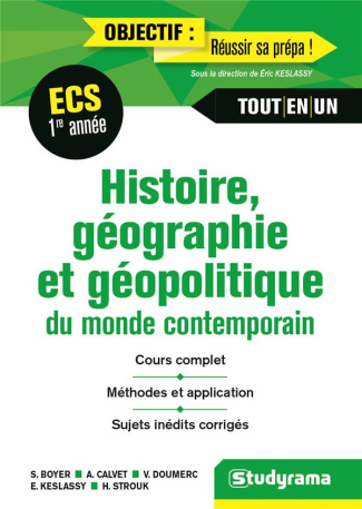 Histoire, géographie et géopolitique du monde contemporain. ECS 1re année