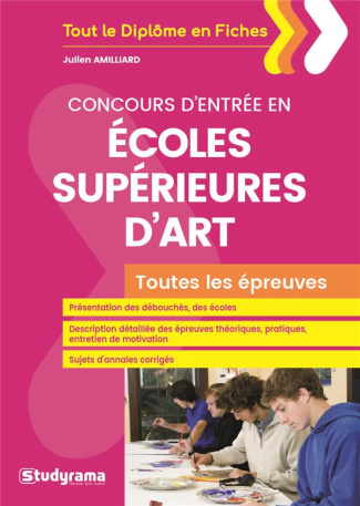 Concours d'entrée en écoles supérieures d'art. Toutes les épreuves