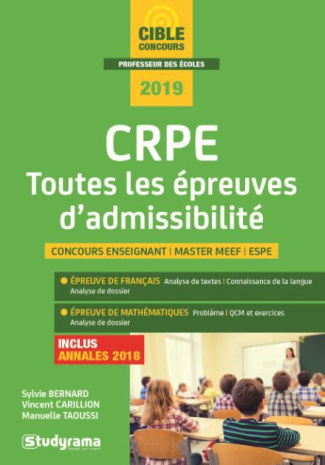 CRPE. Toutes les épreuves d'admissibilité, Edition 2019