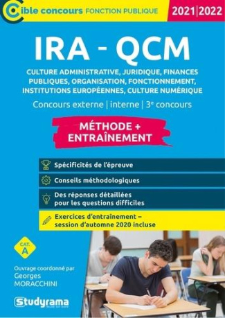 IRA - QCM Entraînement. Concours externe, interne, 3e concours, Edition 2021-2022