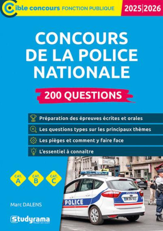 Concours de la police nationale. 200 questions, Edition 2025-2026
