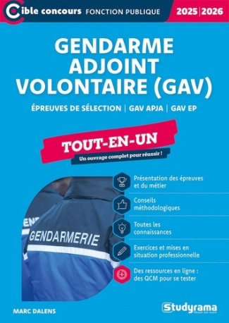 Epreuves de sélection Gendarme adjoint volontaire (GAV). Tout-en-un, Edition 2025-2026