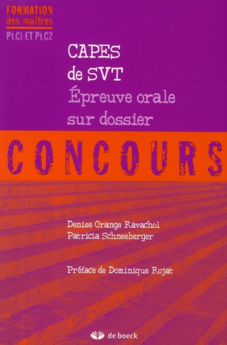 CAPES de SVT. Epreuve orale sur dossier