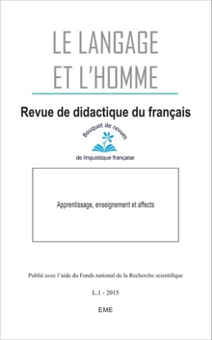 Le Langage et l'Homme Volume 50 N° 1, Juin 2015 : Apprentissage, enseignement et affects