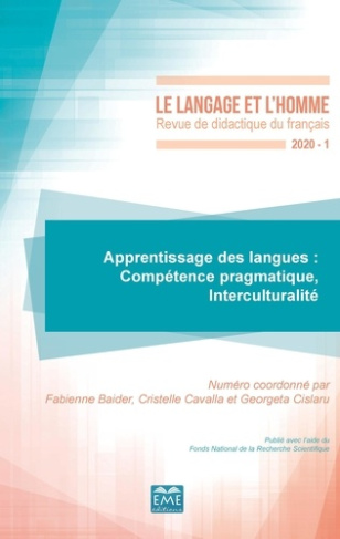 Le Langage et l'Homme N° 551, 2020-1 : Apprentissage des langues. Compétence pragmatique, Intercultu