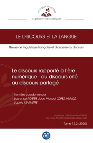 Le discours rapporté à l'ère numérique : du discours cité au discours partagé
