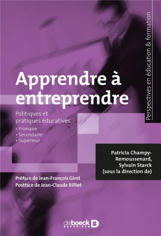 Apprendre à entreprendre. Politiques et pratiques secondaires