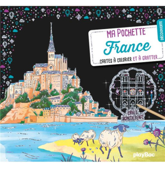 Découverte France. Avec 5 cartes à gratter scintillantes, 5 cartes à colorier, 1 pique en bois