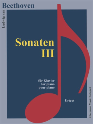 Beethoven - sonates III - pour piano. Partition