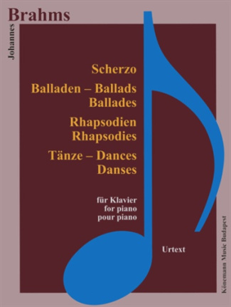 Brahms - Scherzo, Ballades, Rhapsodies et danses - pour piano. Partition