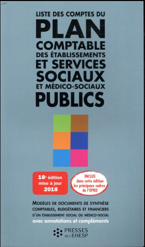 Liste des comptes du plan comptable des établissements et services sociaux et médico-sociaux publics