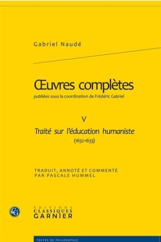 TRAITE SUR L EDUCATION HUMANISTE 1632 1633 OEUVRE COMPLETE V