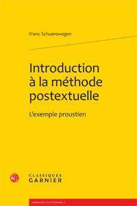 INTRODUCTION A LA METHODE POSTEXTUELLE L EXEMPLE PROUSTIEN