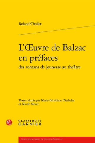 L OEUVRE BALZAC EN PREFACES ROMANS JEUNESSE AU THEATRE