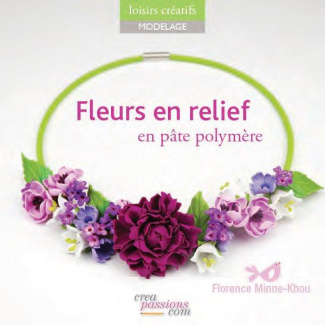 Fleurs en relief pâte polymère pour la création de bijoux
