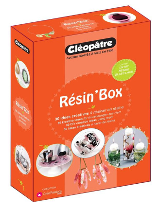 Résin'box : 30 idées créatives à réaliser en résine. Avec 1 Color'Resin, 1 kit Résine Glass'Lack 150