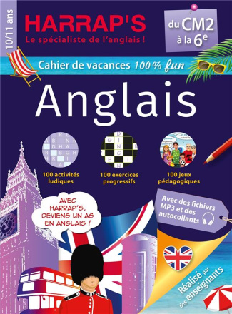 Cahier de vacances Anglais du CM2 à la 6e. 100% jeux