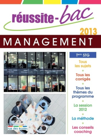 Management des organisations Tle STG. Edition 2013
