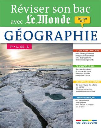 Géographie Tle L, ES, S. Edition 2017