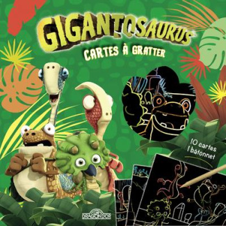 Cartes à gratter Gigantosaurus. Avec 1 bâtonnet