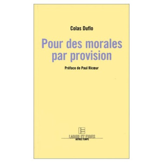POUR DES MORALES PAR PROVISION