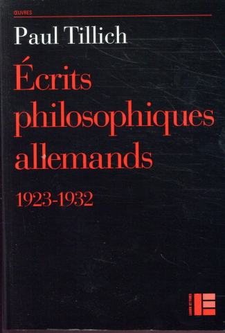 Ecrits philosophiques allemands (1923-1932)