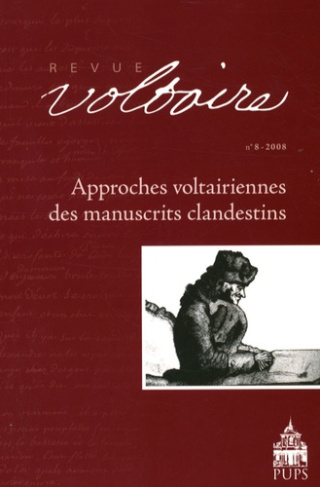 Revue Voltaire N° 8/2008 : Approches voltairiennes des manuscrits clandestins