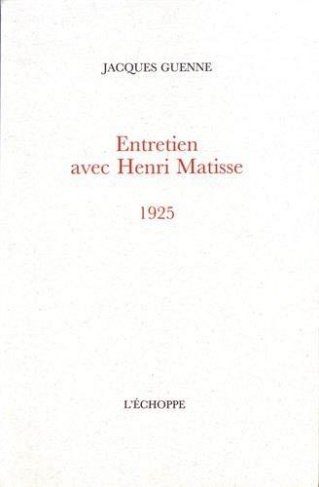 Entretien avec Henri Matisse (1925)